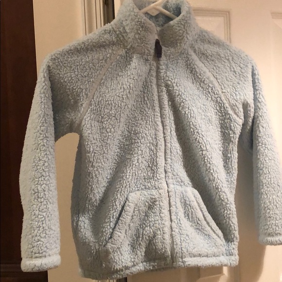 Mini Boden Other - mini Boden fuzzy jacket, baby blue color, 7-8y